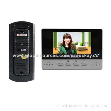 Video Door Phone with One IR Night Vision Outdoor Camera and One 4.3-inch TFT Indoor Monitor